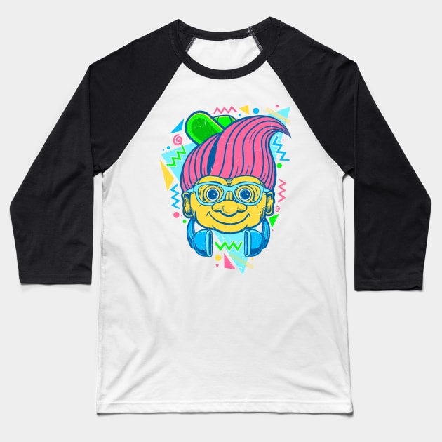 90s Hip Troll Baseball T-Shirt by fathi